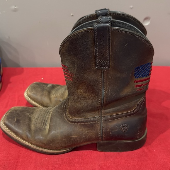 Ariat Dark Brown Leather Cowboy Boots - Picture 3 of 5